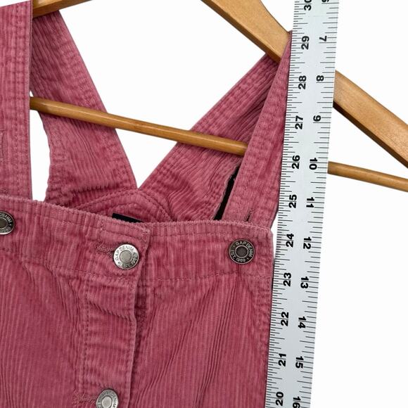GAP Kids Skirtall Rosetta Pink Corduroy Jumper Dress L 10-11 Pockets Buttons - Picture 4 of 8
